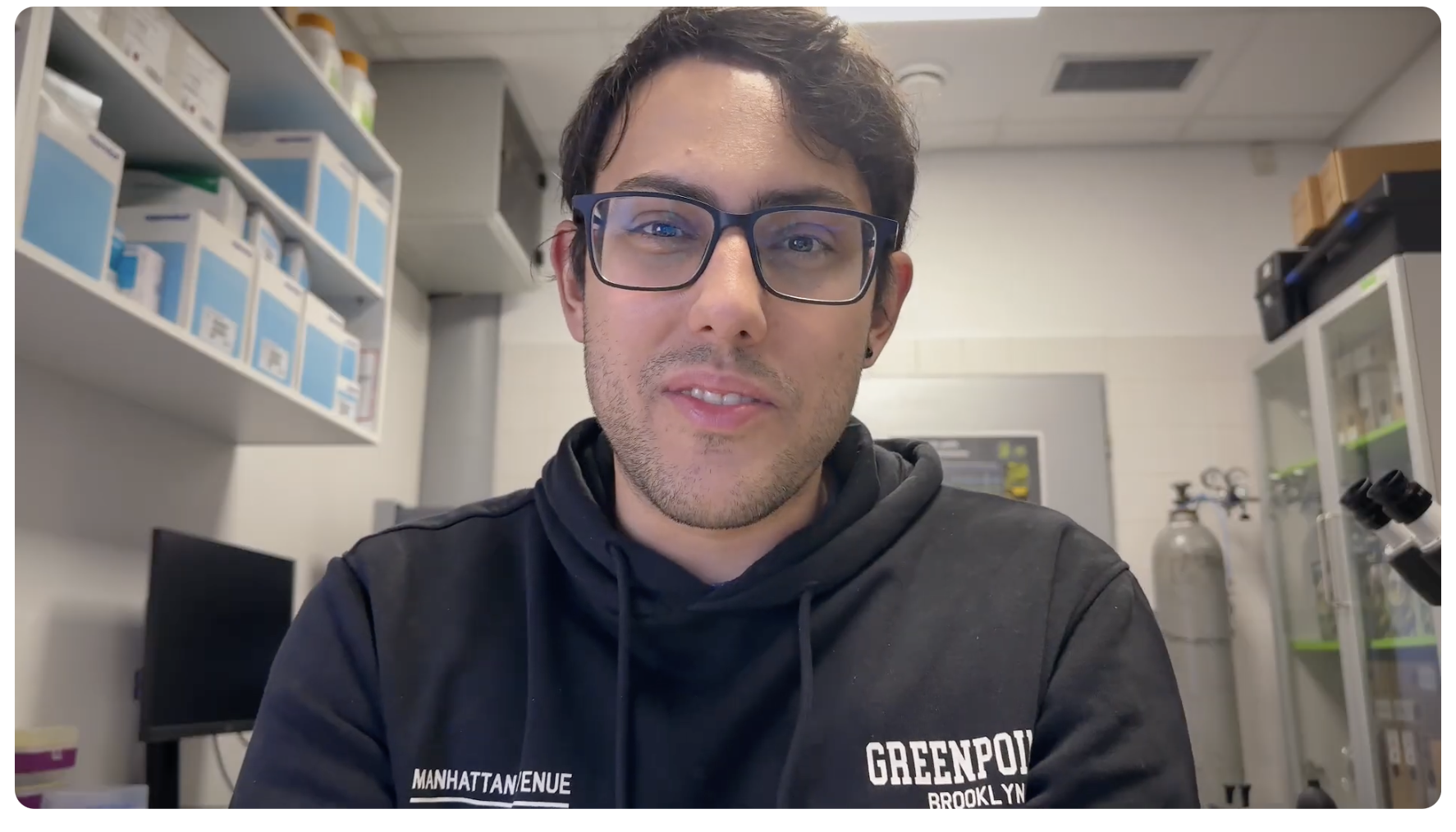 Pedro recording content for Scienarq